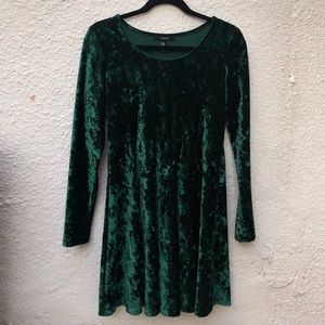 Green Velvet - Forever 21 - Skater Dress